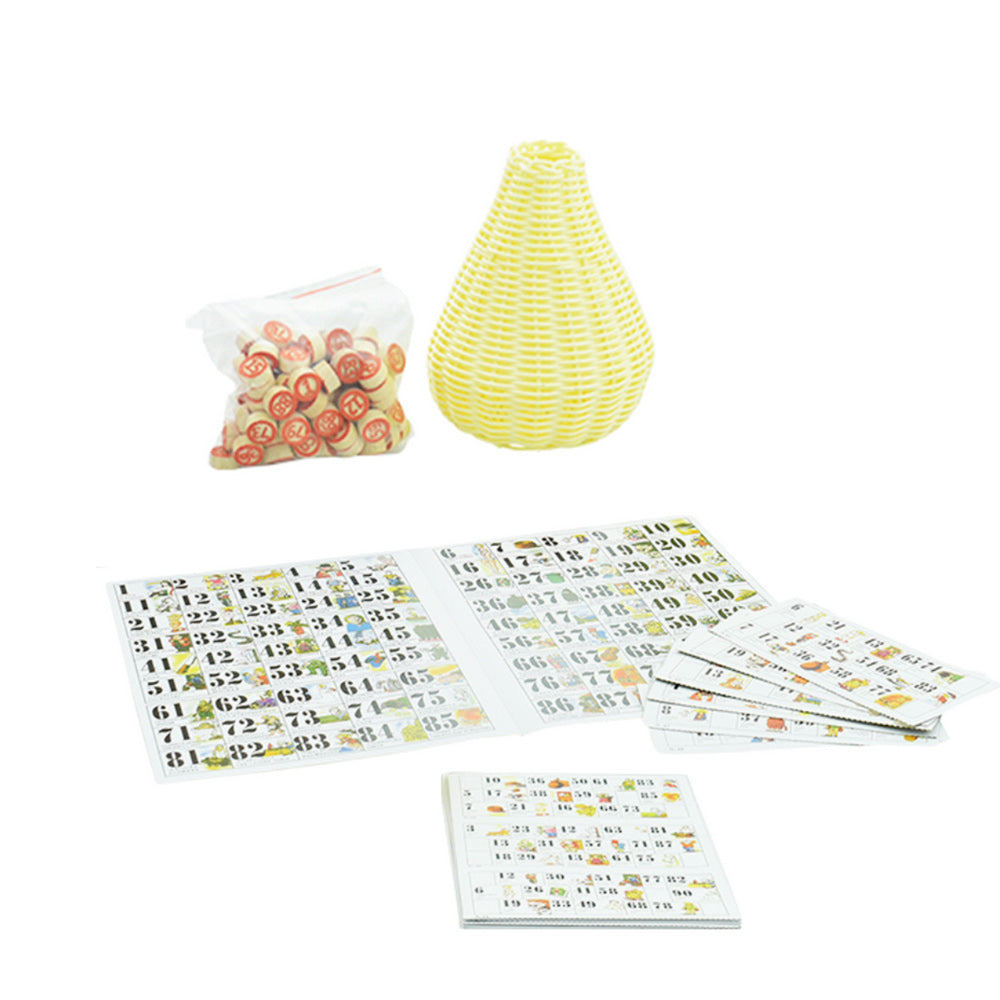 Tombola napoletana gioco natalizio per famiglia cartellone smorfia cestino numeri legno cartelle facciale