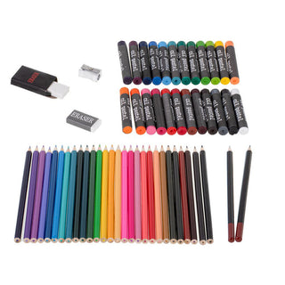 Set valigetta artista 145 pezzi colori pittura per bimbo bimba