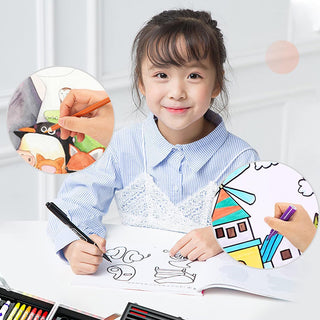 Set valigetta artista 145 pezzi colori pittura per bimbo bimba