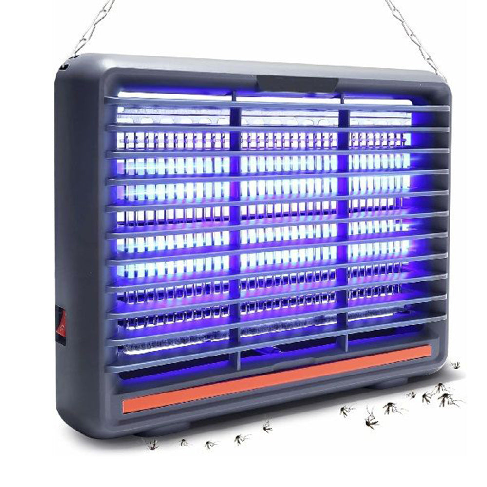 Zanzariera elettrica con neon a led uv 2x5 watt anti zanzara 10 watt con catenella per appendere vaschetta raccogli zanzare