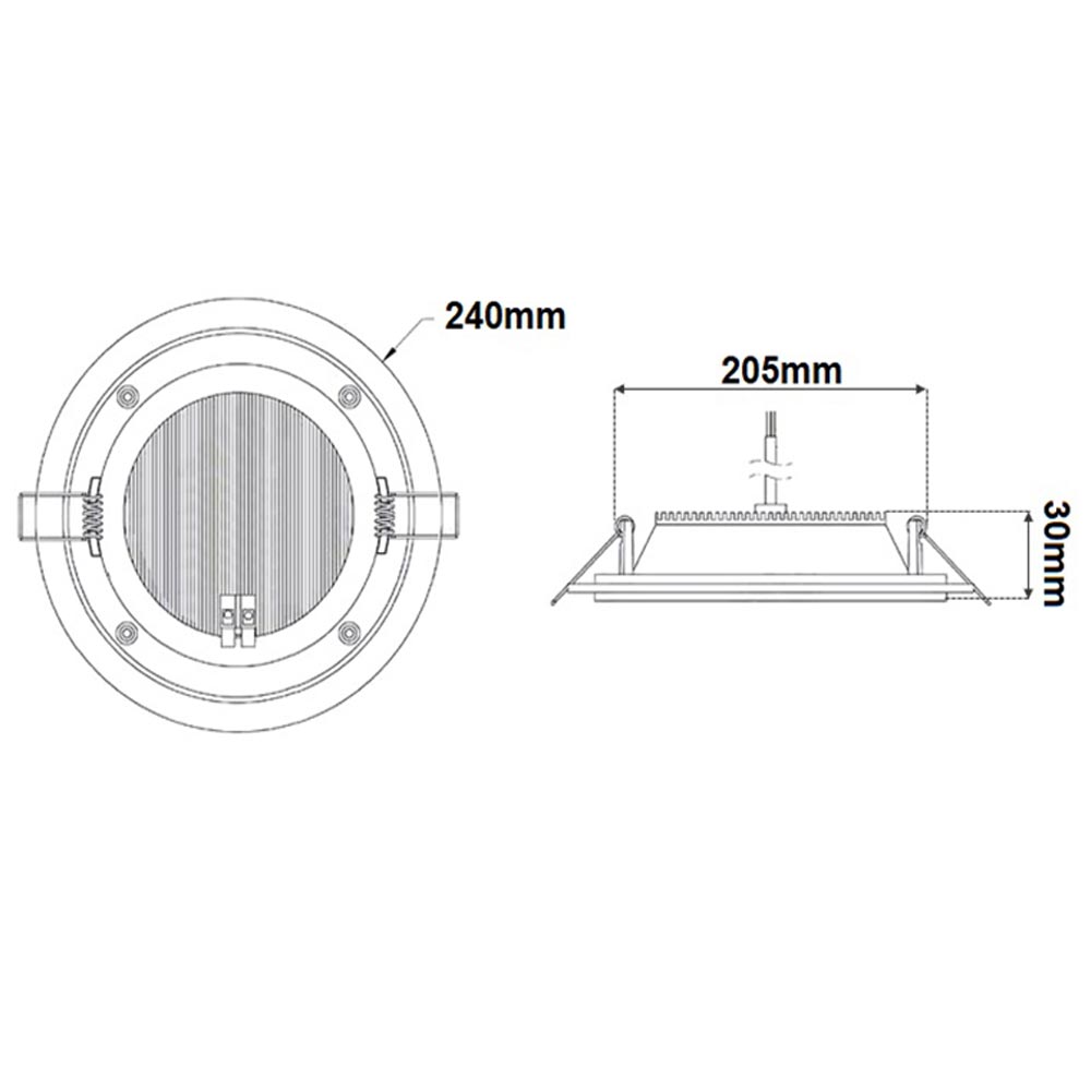 Pannello led slim incasso bordo in vetro 24 watt cct tre colorazione di luce calda fredda naturale