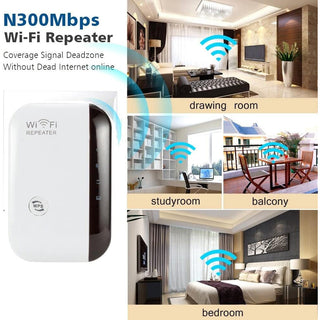 Extender Wi-Fi 2.4G amplificatore wireless segnale router 300Mbps