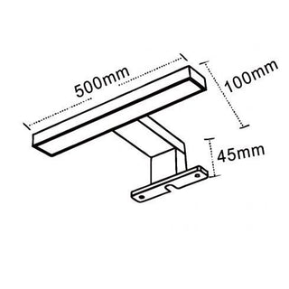 Lampada per specchio da bagno con doppia istallazione 7w luce 4000k