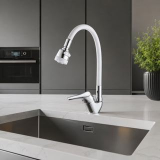 Rubinetto con doccetta in silicone flessibile da cucina 2 getti
