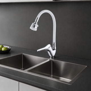 Rubinetto con doccetta in silicone flessibile da cucina 2 getti