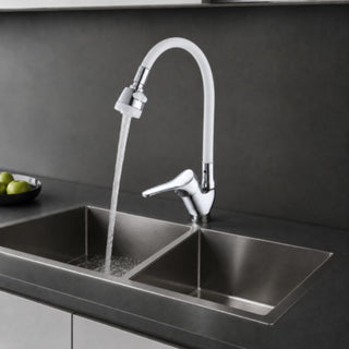 Rubinetto con doccetta in silicone flessibile da cucina 2 getti