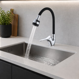 Rubinetto con doccetta in silicone flessibile da cucina 2 getti
