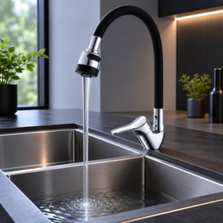 Rubinetto con doccetta in silicone flessibile da cucina 2 getti
