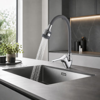 Rubinetto con doccetta in silicone flessibile da cucina 2 getti