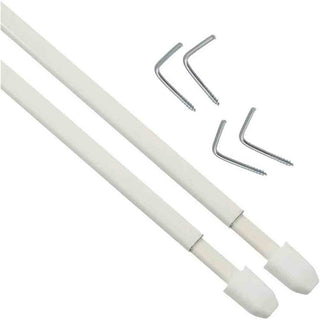 Bastone per Tenda da Finestra 2 Pezzi allungabile da 50 a 70 cm
