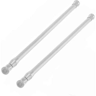 Coppia 2 bastone per tenda da finestra con molla a pressione asta telescopica allungabile da 70 a 120 cm