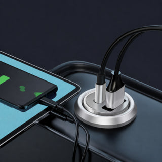 Adattatore auto accendisigari doppio ingresso USB e Type-C 30 Watt
