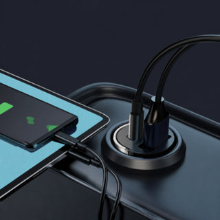 Adattatore auto accendisigari doppio ingresso USB e Type-C 30 Watt