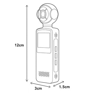 Body cam 1080p wifi sport con led display audio e video action camera
