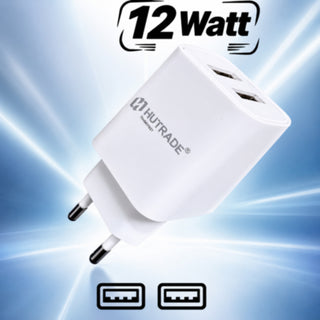 Alimentatore caricatore universale 12W per smartphone tablet 2 USB