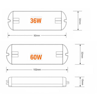 Alimentatore Switching 24V DC per scatola 503 36 W 60 W per led