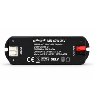 Alimentatore Switching 24V DC per scatola 503 36 W 60 W per led