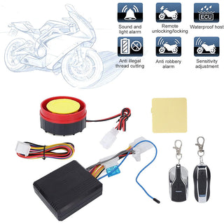 Allarme sonoro per moto e scooter con sirena 125 db 2 telecomandi