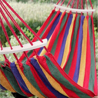 Amaca in cotone colorata per giardino e campeggio con sacca  200x80 cm