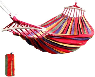 Amaca in cotone colorata per giardino e campeggio con sacca  200x80 cm
