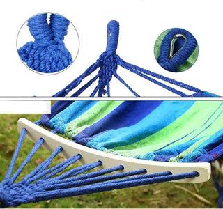 Amaca in cotone colorata per giardino e campeggio con sacca  200x80 cm