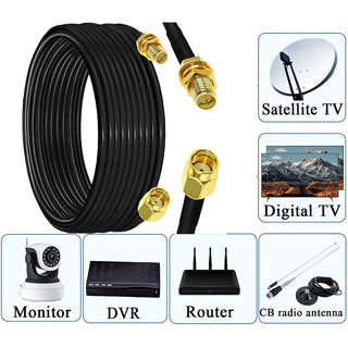 Polunga per antenna wifi modem rp-sma maschio femmina 3 5 e 10 metri
