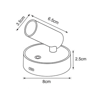 Applique led ricaricabile orientabile calamitato tecnologia cct touch