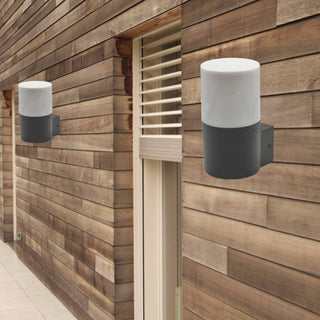 Applique da esterno da parete lampada da muro E27 IP54  bianco grigio