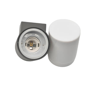 Applique da esterno da parete lampada da muro E27 IP54  bianco grigio