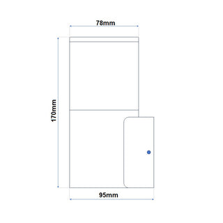 Applique da esterno da parete lampada da muro E27 IP54  bianco grigio