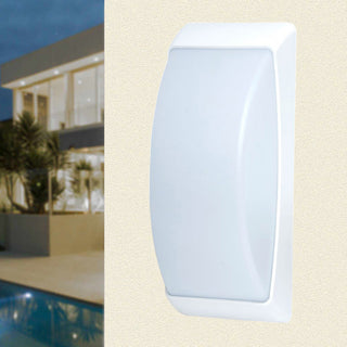 Applique a parete per esterno lampada da muro E27 grigio e bianco IP54
