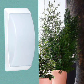 Applique a parete per esterno lampada da muro E27 grigio e bianco IP54