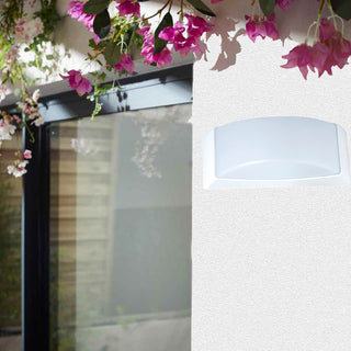 Applique a parete per esterno lampada da muro E27 grigio e bianco IP54