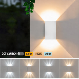Applique led 10W CCT da esterno doppio fascio di luce regolabile IP65