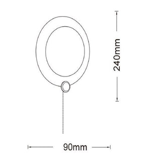 Applique moderno tondo 10W nero e oro con tecnologia CCT
