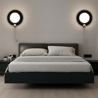 Applique moderno tondo 10W nero e oro con tecnologia CCT