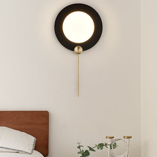 Applique moderno tondo 10W nero e oro con tecnologia CCT