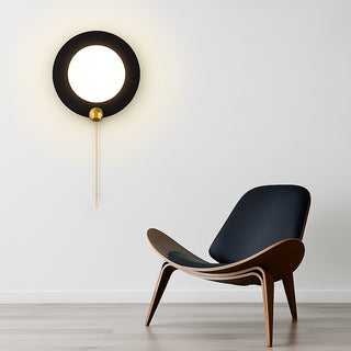Applique moderno tondo 10W nero e oro con tecnologia CCT