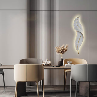 Applique led da parete a forma di piuma 12 watt tecnologia CCT
