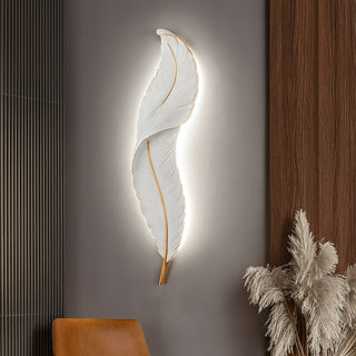 Applique led da parete a forma di piuma 12 watt tecnologia CCT
