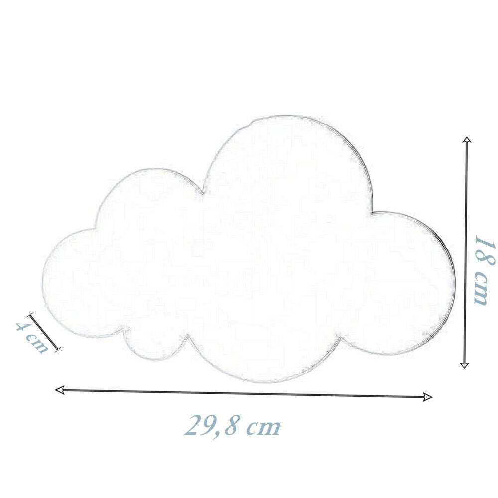 Applique a led a forma di nuvola lampada da parete 9 watt 3 colorazione di luce