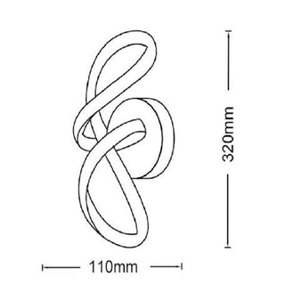Applique a led 13W decorativo a forma di infinito con tecnologia CCT