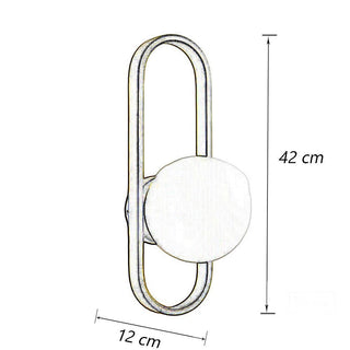 Applique da parete minimal in metallo bronzo con sfera opaca G9