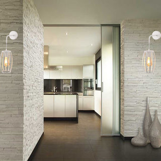 Applique da parete pendente a forma di ovale 3D stile minimal E27