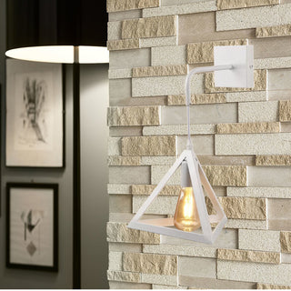Applique da parete pendente a forma di triangolo 3D stile minimal E27