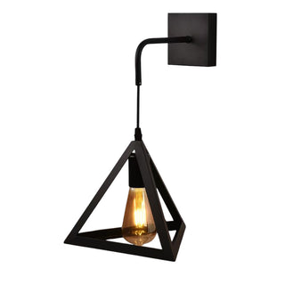 Applique da parete pendente a forma di triangolo 3D stile minimal E27