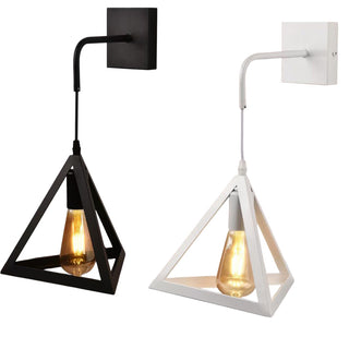 Applique da parete pendente a forma di triangolo 3D stile minimal E27