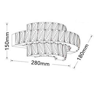 Applique LED 16W metallo e acrilici  tre livelli tecnologia CCT Switch