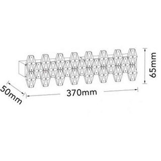 Applique LED 12W metallo e acrilici rettangolare tecnologia CCT Switch