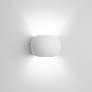 Applique da parete in gesso tondo a doppia emissione di luce attacco G9